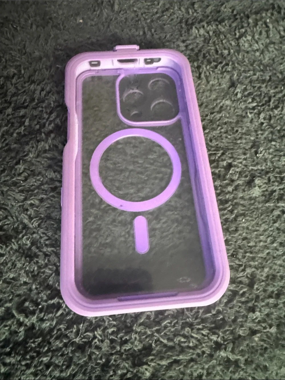 Purple Clear MagSafe-Compatible Protective Phone Case